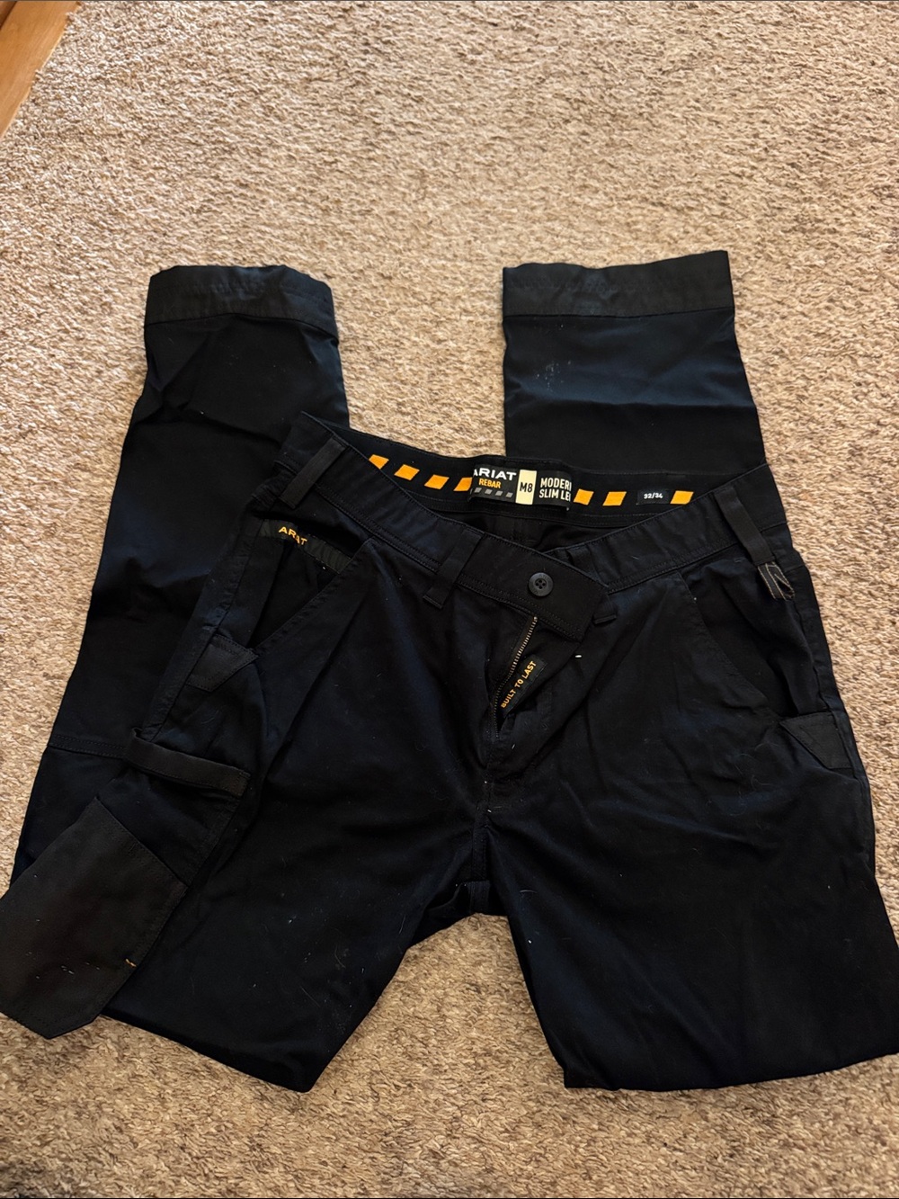 Ariat Black Cargo Work Pants with Tool Pockets